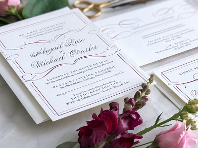 Classic Wedding Invitation design letterpress letterpressed stationery stationery design vector wedding wedding invitation wedding invite wedding stationery