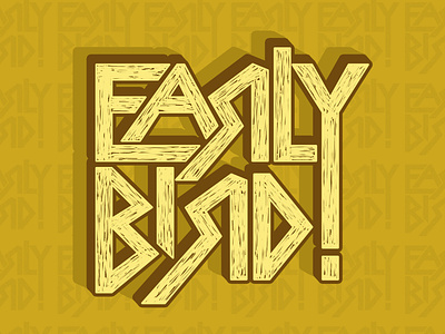 Early bird calligraphy creatives design lettering logo type typography vector