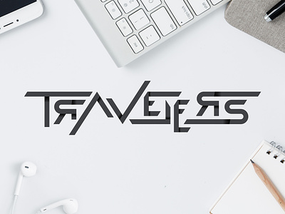 Travelers calligraphy creatives design lettering logo type typography vector