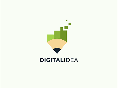 Digital idea logo concept.