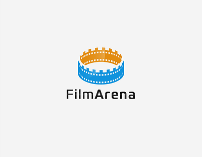 Unique logo for Film Arena. arena background bright championship competition field film flare stack flash game outdoors people playground playing field shiny soccer stadium sport arena sport stadium stadium