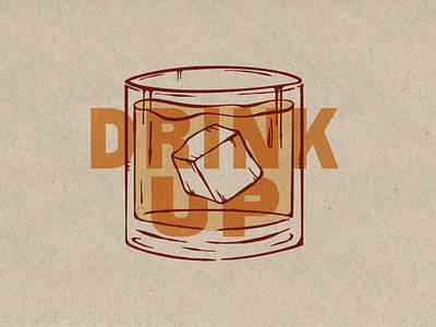 DRINK UP bar branding cocktail design graphic design illustration liquor old fashioned type typography whiskey