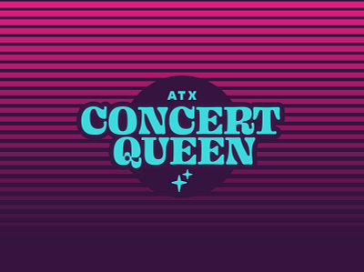 ATX Concert Queen austin austin texas blazeface branding design graphic design influencer logo music texas type typography vaporwave vector