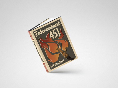 Fahrenheit 451 Book Jacket book cover design graphic design illustration packagingdesign