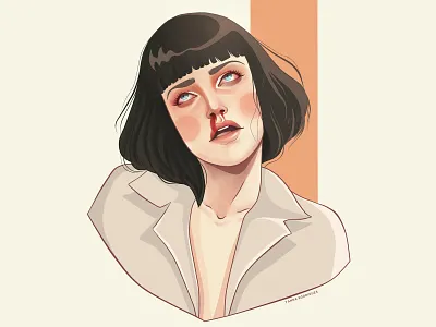 Mia Wallace film illustration mia wallace movie pulpfiction quentin tarantino uma thurman