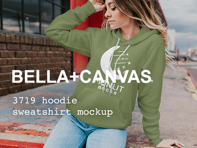 Bella Canvas 3719 Sweatshirt Mockup by Moonlit Mocks on Dribbble