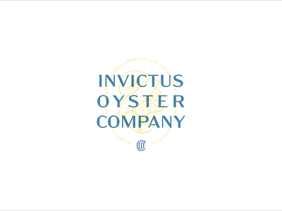 Invictus Oyster Company brand identity branding fisherman lineart linework logo logo design long island monogram overprint oyster seafood