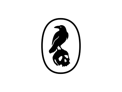 The Raven badge badge logo branding crow illustration logo logo design momento mori raven skull vector