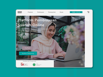 KRAFI Financial Online web design designgraphic financialweb landingpage parasuar syariahfinancial uidesign uiux uiuxdesign webdesign website webtemplate