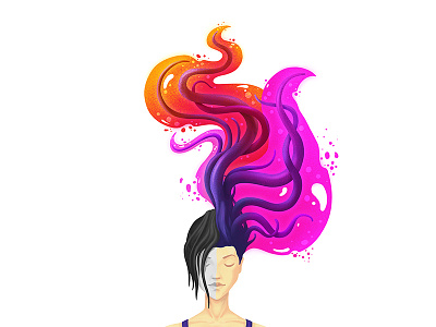 Sides of Brain brains colourful cover design flower freelancer illustrator instagram post left side meditate meditation mind rise soul woman character yoga yoga pose