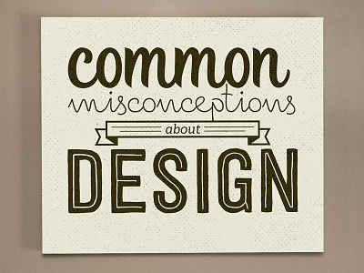 Common Misconceptions creative market design typography