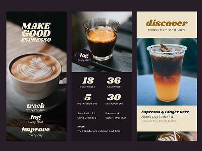 Good Espresso iOS App app coffee ios product design ui
