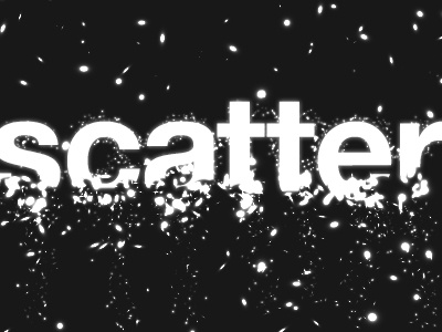 Scatter photoshop typography