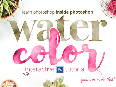 Interactive Photoshop Tutorial effect filter photoshop tutorial typography watercolor