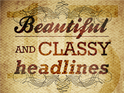 Beautiful Headlines classy typography