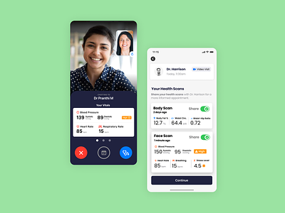 Telehealth app - video call & booking experience app app design design telehealth ui.ux user interface video call video interaction