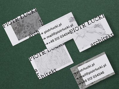 Piotr Łucki: architect architecture branding business cards graphic design layout print texture typography visual identity