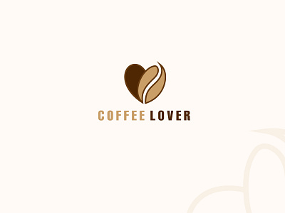 Coffee LoveR design flat logo typography vector