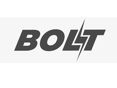 Bolt design flat logo typography