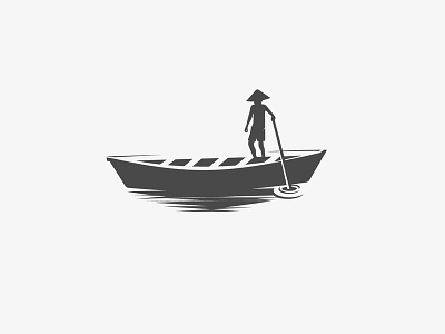 Boat design dribbble flat logo typography
