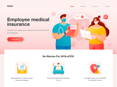Medical Service Website 02 2019 ncow 2019 ncow be hospitalized computer doctor employee health illness inquiry insurance letter masks medical outpatient service patient pneumonia specialist stethoscope virus youth