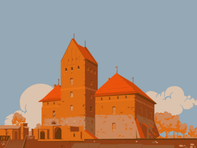 Trakai, Lithuania adobeillustrator artwork castle design digitalart drawing drawingart europe graphicdesign illustration illustrator lithuania orange trakai travel traveling vector vector art vectorart vectorartist