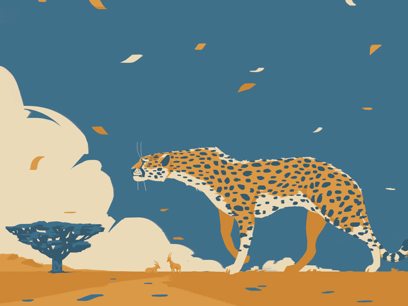 cheetah blue by Nikolai Senin on Dribbble