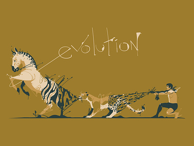 Evolution adobeillustrator animal artwork design digitalart digitalillustration drawing drawings ecology evolution human humanity illustration illustration art illustrator leopard mood poster vector zebra