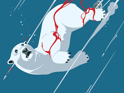 Defenseless strength animal animalrights art bear design digitalart drawing illegal illustration illustrator polar bear redlist russia vector