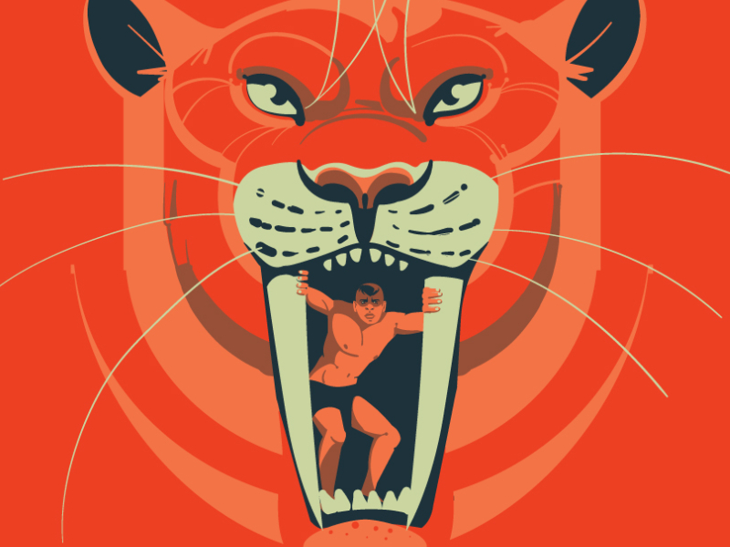 Comfort zone 2022 animal art digitalart drawing illustration illustrator tiger vector yearofthetiger