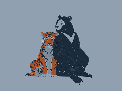 Winter is coming animal art bear digitalart drawing illustration illustrator tiger vector