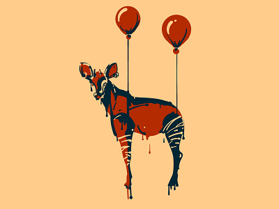 Okapi adobe animal art drawing editorial graphics illustration illustrator okapi streetart vector