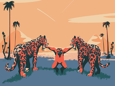 Protest amazon america animals art artwork brazil colombia design drawing graphicdesign hunt illustration illustrator jaguar jungles pantanal peru protest sloth vector