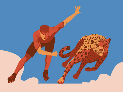 Morning run adobeillustrator animal art artwork cheetah digitalillustration drawing illustration illustrator poster vector