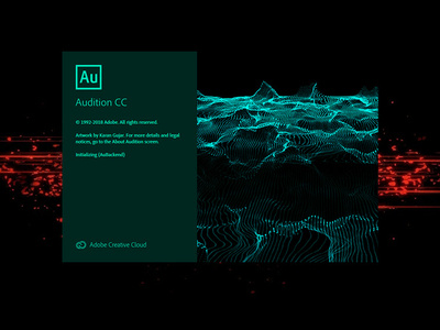 Adobe Audition CC 2019 Splash Screen adobe adobe audition adobe splash screen app graphic art illustration motion art motion design