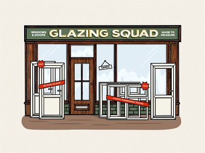 Glazing Squad – The Pun Shop design hand lettering illustration procreate pun shop sign sign painter typography