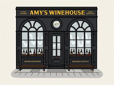 Amy's Winehouse – The Pun Shop design hand lettering illustration procreate pun shop sign sign painter typography