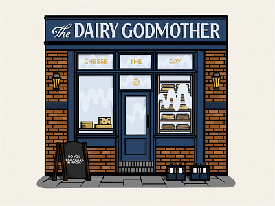 The Diary Godmother – The Pun Shop design hand lettering illustration procreate pun shop sign sign painter typography