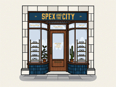 Spex And The City – The Pun Shop design hand lettering illustration procreate pun shop sign sign painter typography