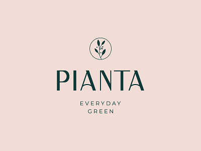 Pianta Flower Shop brand design brand identity branding elegant design flower flower logo flower shop graphic green leaves logo design logodesign logotype plants