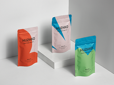 HUSHKO abstract baby brand identity branding bright child geometric graphic design package packaging