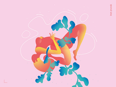 Mermaid color coral design girl graphic illustration mermaid pink sea seaweed