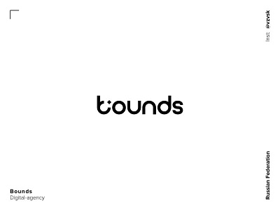 Bounds Digital-agency black digital font geometric logo minimalism type