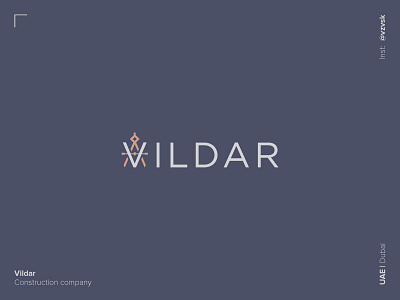 VILDAR brand construction logo design dividers font geometric graphic identity line logo logotype typography