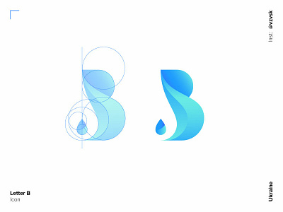 Letter B blue brand font geometric graphic identity letter b lettering line logo logo 3d logo a day logo alphabet logo b logotype typography vector