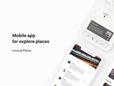 Unusual Places — Mobile app clean explore interaction interface ios minimalistic mobile app travel ui ux