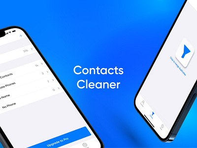 Contacts Cleaner App app store branding contacts interaction interface ios minimal mobile app ui ux
