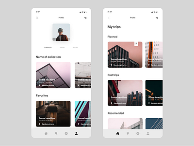 Profile mobile account app app store clean inspiration interaction ios minimal mobile profile store travel trip ui ux