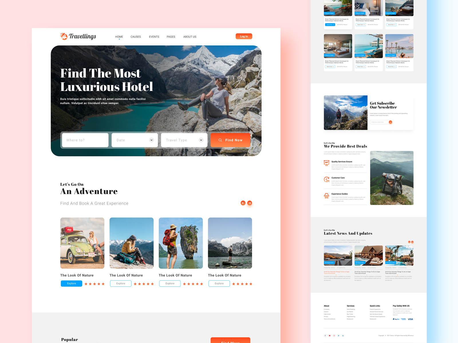 Travelling Landing Page Template by Md Ferdous Mondol on Dribbble