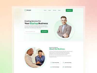 Creative Startup Business Agency Landing Page agency clean corporate creative design landing page marketing startup trendy ui ux website